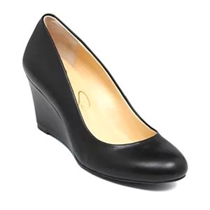 NWOT Jessica Simpson Black Wedge Heel Sz 6.5